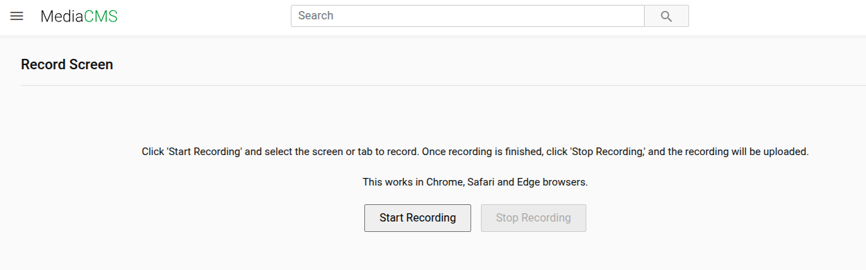 Screen recording feature