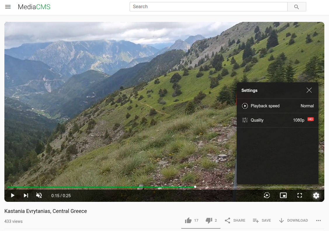 Updated video player interface